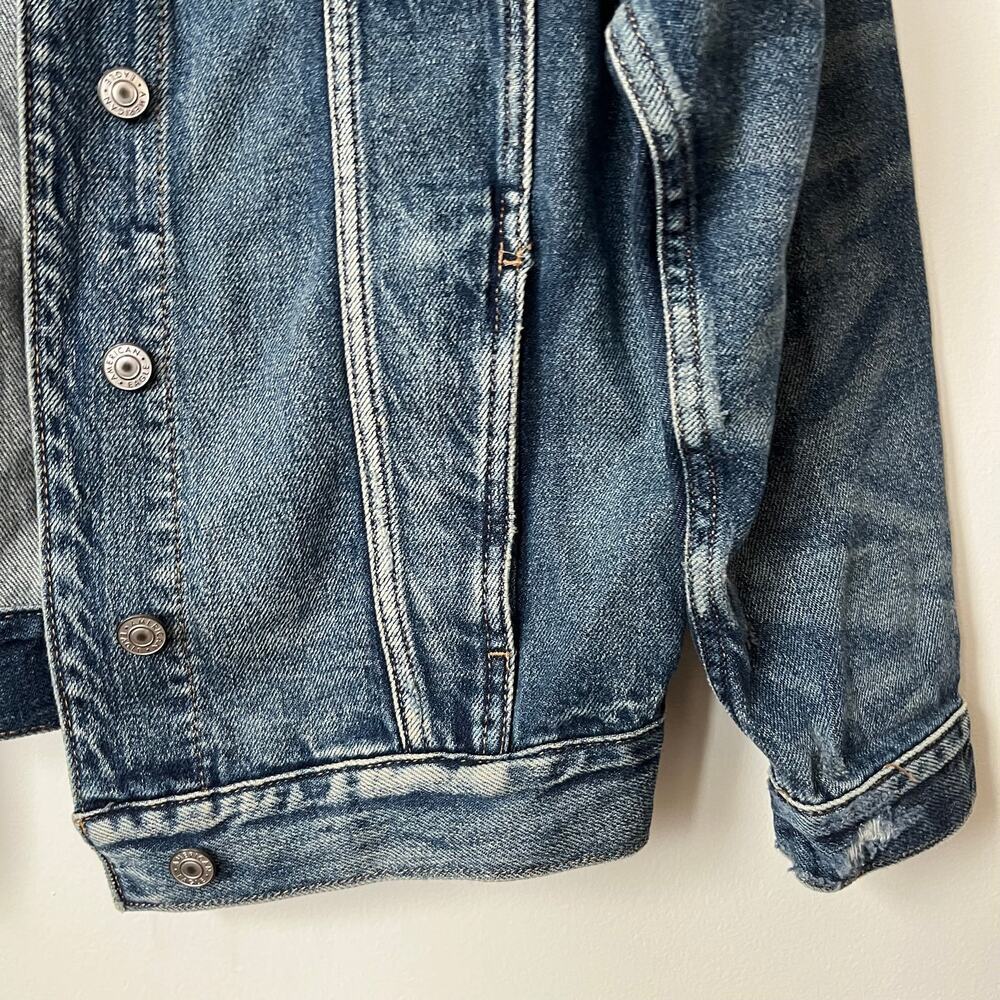 American Eagle Mens Distressed Denim Jacket Mens Small Casual Streetwear - Picture 4 of 14